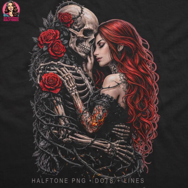 Embracing Skeleton Halftone Design
