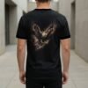 Eagle in Flight Halftone Design