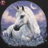 White Unicorn Halftone Design
