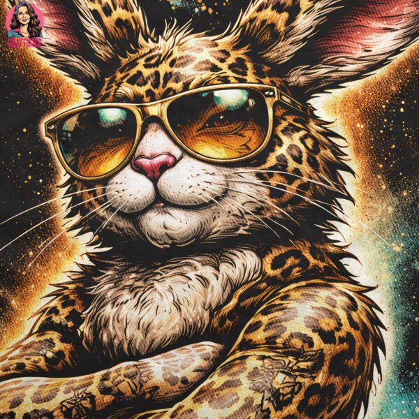 Bunny with Attitude Halftone Design