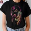 Pink Dollar Woman Halftone Design