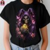 Grim Reaper Bunny Skull Halftone Design