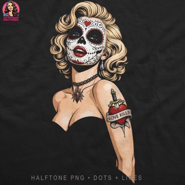 Marilyn Monroe Glamour Halftone Design