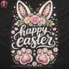 Happy Easter Bunny Ears Halftone Design