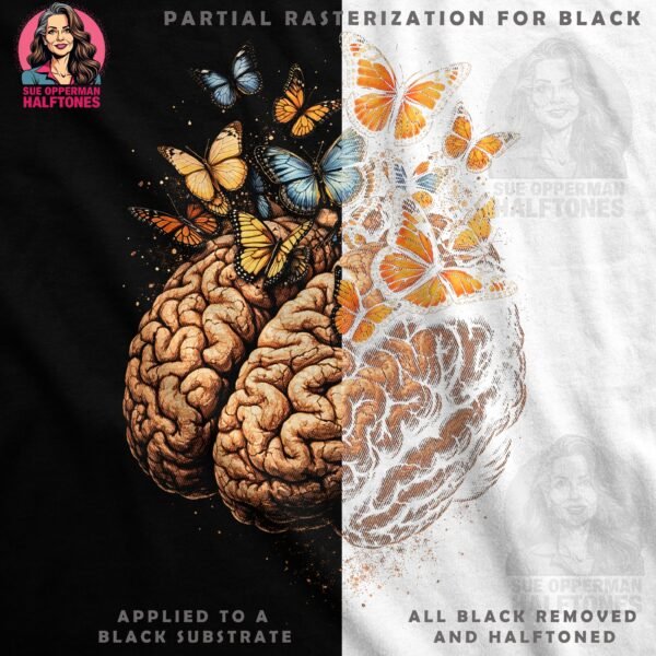 Butterfly Brain Halftone Design