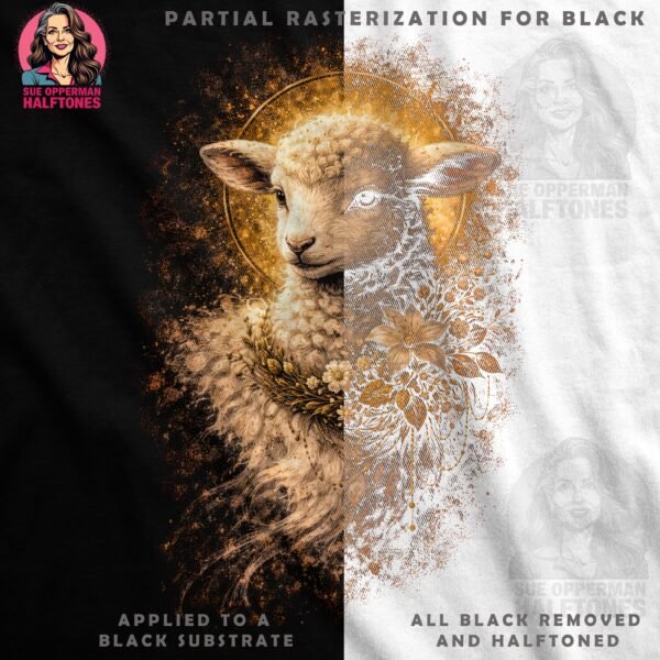 Easter Lamb Halftone Design