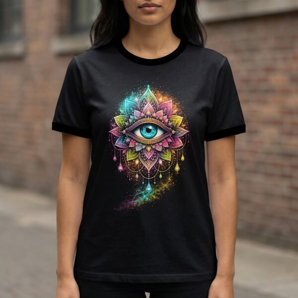 Mystic Eye Mandala Halftone Design
