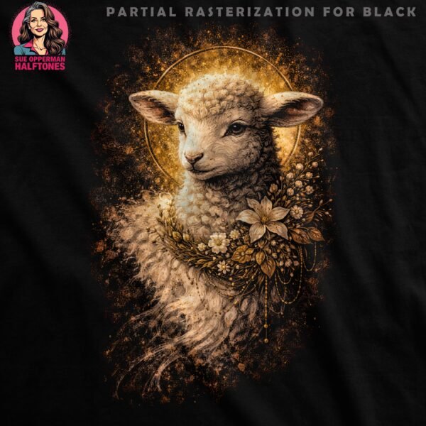 Easter Lamb Halftone Design