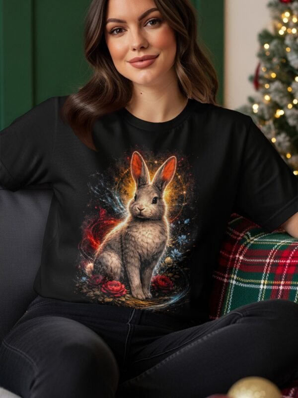 Floral Easer Rabbit Halftone Design