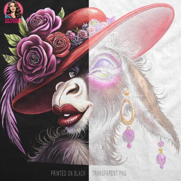 Glamorous Donkey Halftone Design
