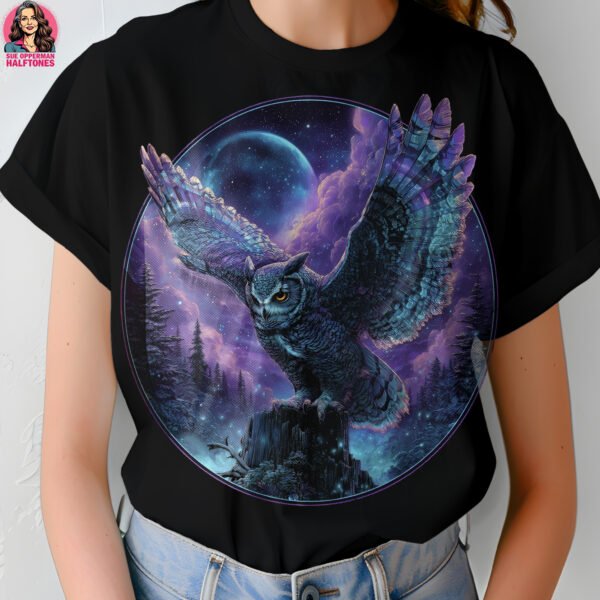 Dreamy Owl Halftone Design