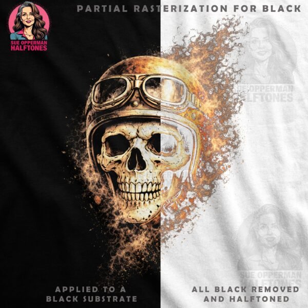 Skull Biker Halftone Design