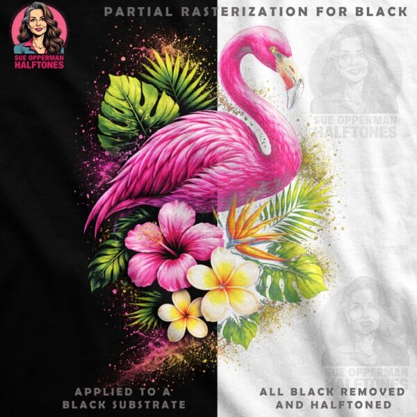 Vibrant Pink Flamingo Halftone Design