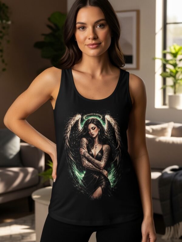 Gothic Angel Halftone Design