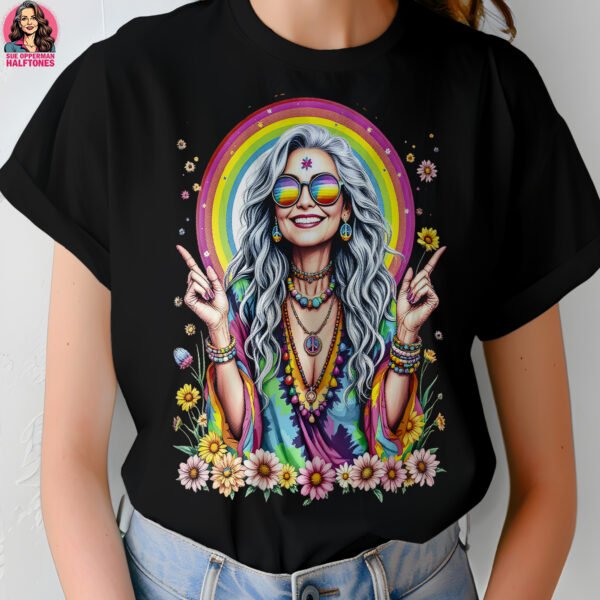 Groovy Granny Halftone Design