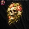 Skull and Flowers Halftone Design