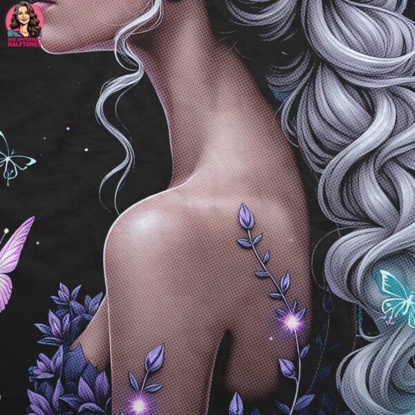 Fantasy Portrait Lady Halftone Design