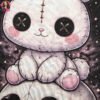 Creepy Cute Bunny Halftone Design