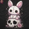 Creepy Cute Bunny Halftone Design