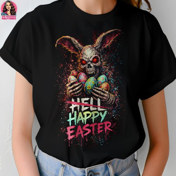 Zombie Easter Halftone Design