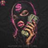 Pink Dollar Woman Halftone Design