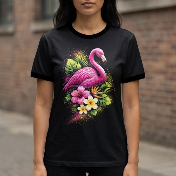Vibrant Pink Flamingo Halftone Design