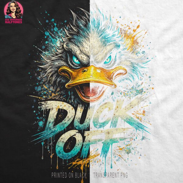 DUCK OFF Halftone Design