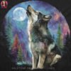 Howling Wolf Halftone Design
