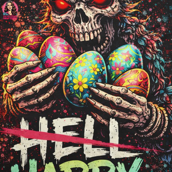 Zombie Easter Halftone Design
