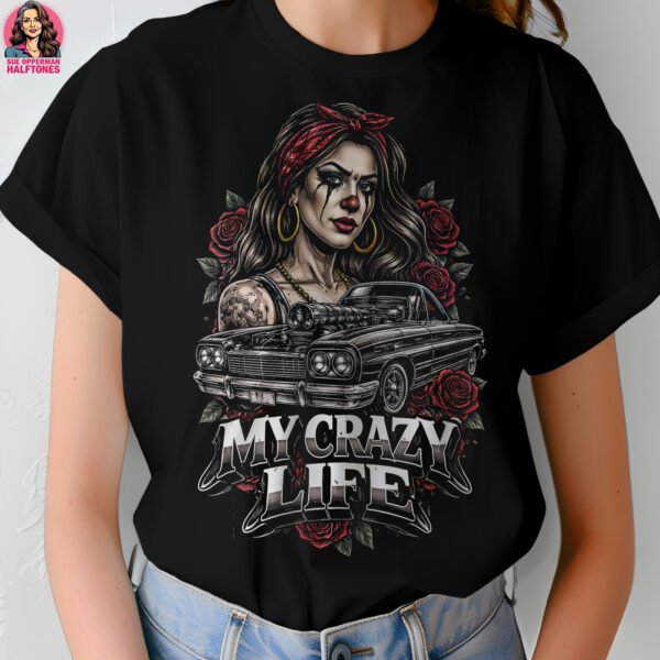 My Crazy Life Halftone Design