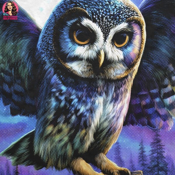 Majestic Owl Halftone Design