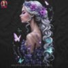 Fantasy Portrait Lady Halftone Design