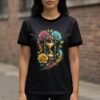 Golden Hourglass Roses Halftone Design