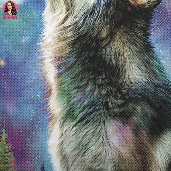 Howling Wolf Halftone Design
