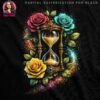 Golden Hourglass Roses Halftone Design