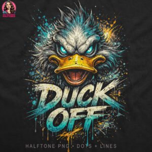 DUCK OFF Halftone Design