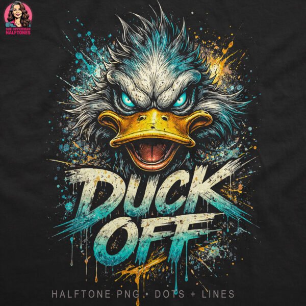DUCK OFF Halftone Design