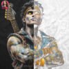 Warrior Rocker Halftone Design