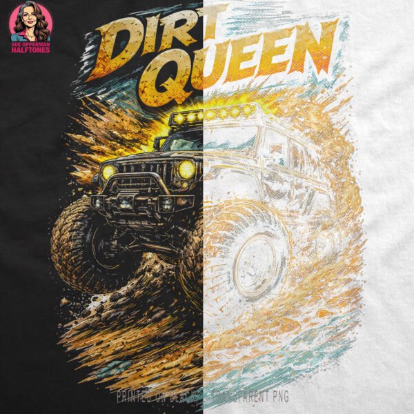Dirt Queen Halftone Design