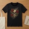 Skull and Roses Halftone Design