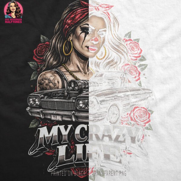 My Crazy Life Halftone Design