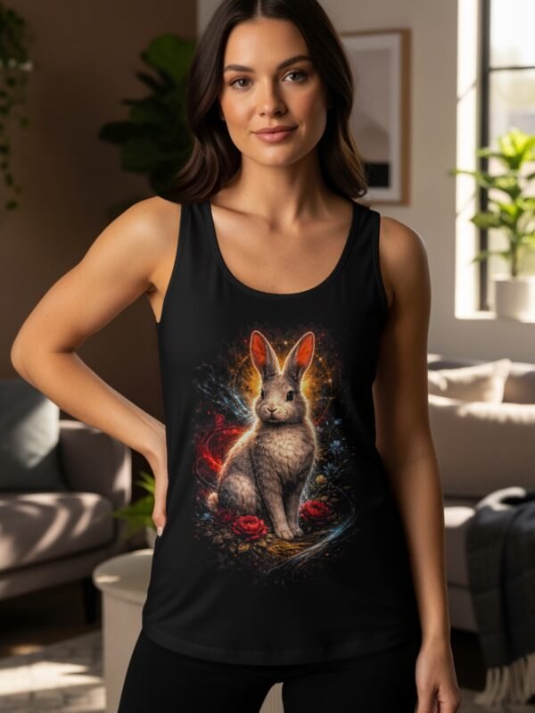 Floral Easer Rabbit Halftone Design