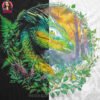 Green Forest Dragon Halftone Design