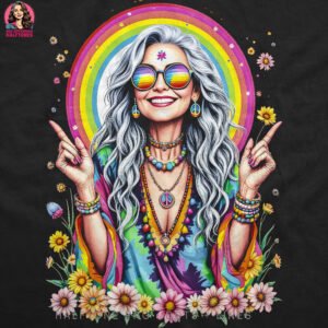 Groovy Granny Halftone Design