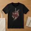 Gothic Rose Sword Halftone Design
