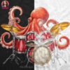 Funky Octopus Drummer Halftone Design