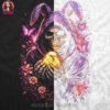 Grim Reaper Bunny Skull Halftone Design