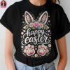 Happy Easter Bunny Ears Halftone Design