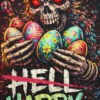 Zombie Easter Halftone Design