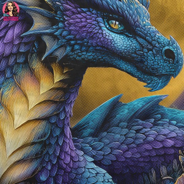 Enchanted Dragon Halftone Design